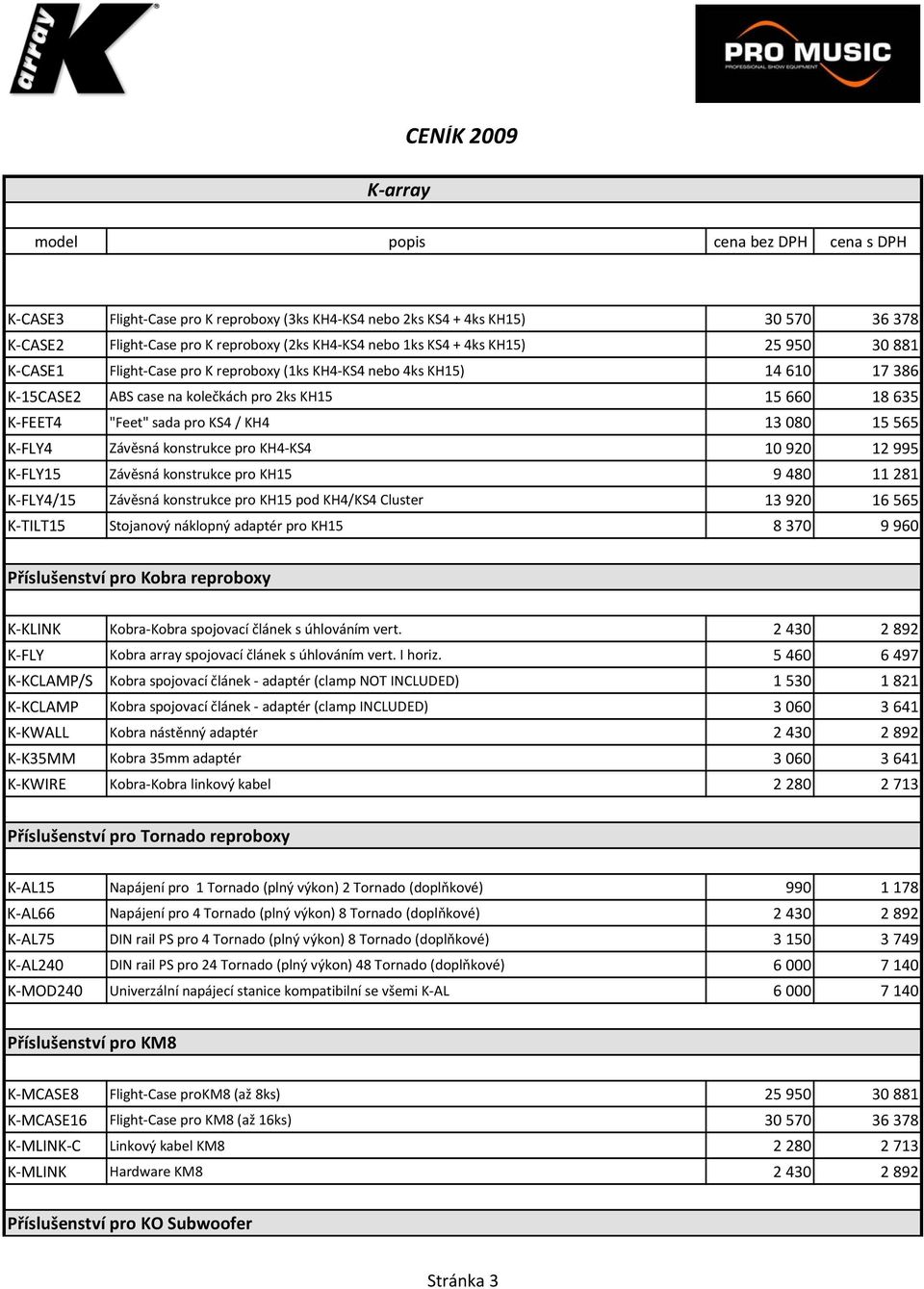 10 920 12 995 K FLY15 Závěsná konstrukce pro KH15 9 480 11 281 K FLY4/15 Závěsná konstrukce pro KH15 pod KH4/KS4 Cluster 13 920 16 565 K TILT15 Stojanový náklopný adaptér pro KH15 8 370 9 960