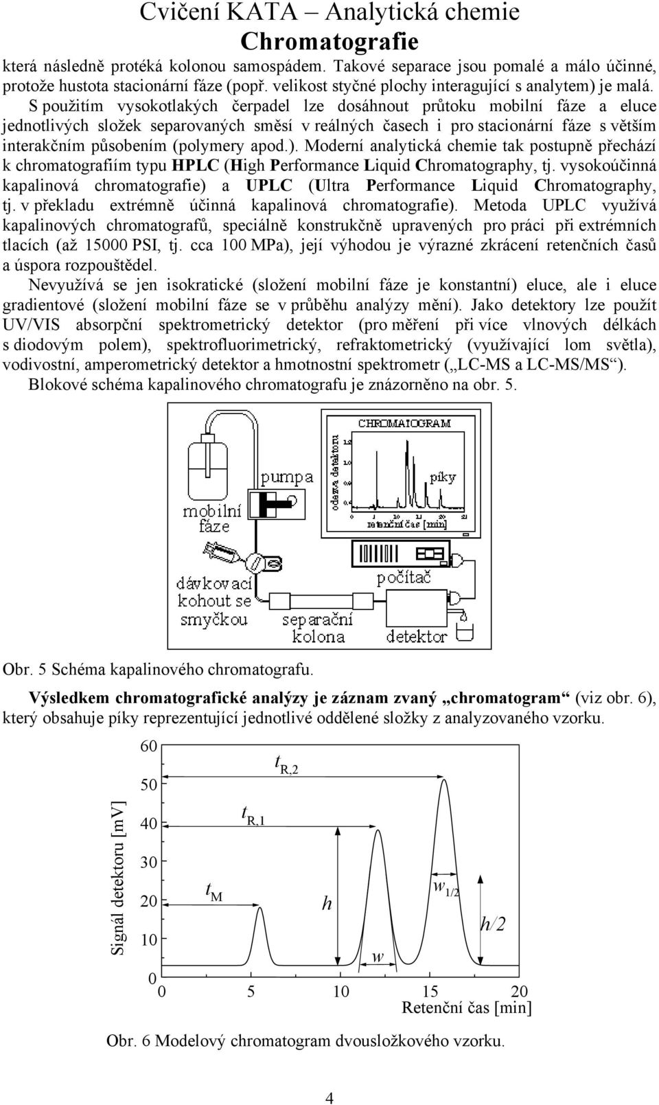 apod.). Moderní analytická chemie tak postupně přechází k chromatografiím typu HPLC (High Performance Liquid Chromatography, tj.