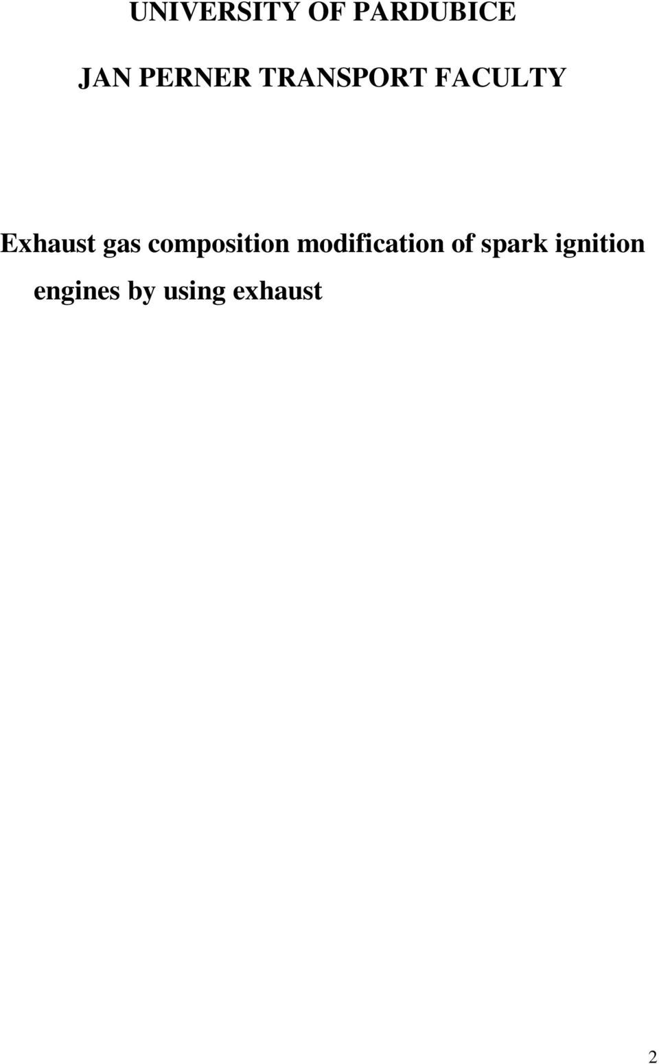 using exhaust gas catalyst materiál education gadget BACHELOR