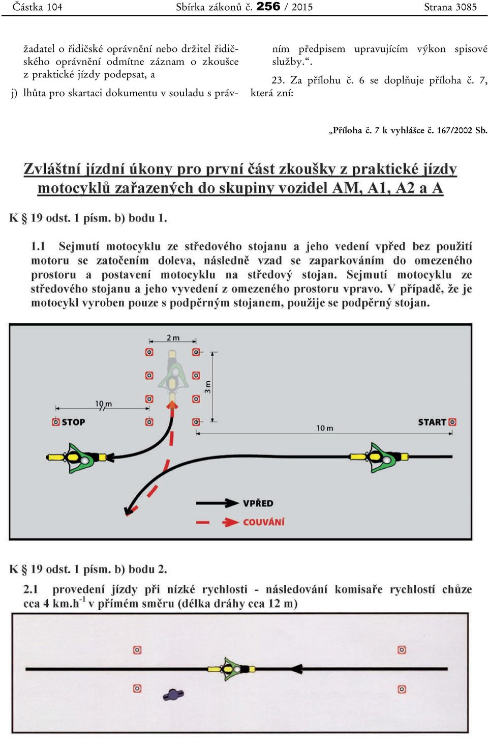 odmítne záznam o zkoušce z praktické jízdy podepsat, a j) lhůta pro skartaci dokumentu v