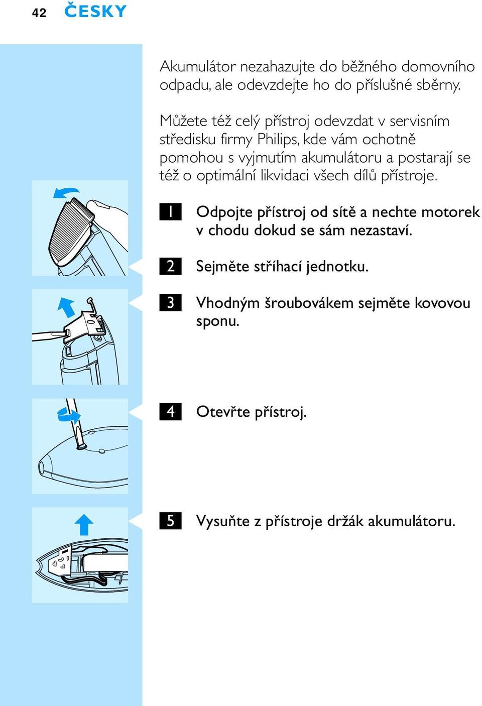 postarají se též o optimální likvidaci všech dílů přístroje.