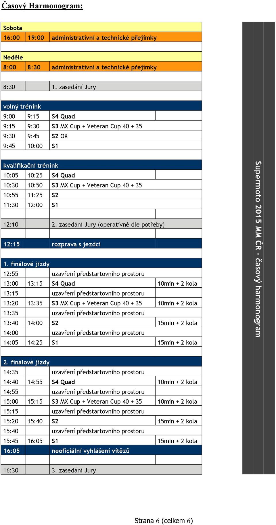 35 10:55 11:25 S2 11:30 12:00 S1 12:10 2. zasedání Jury (operativně dle potřeby) 12:15 rozprava s jezdci 1.