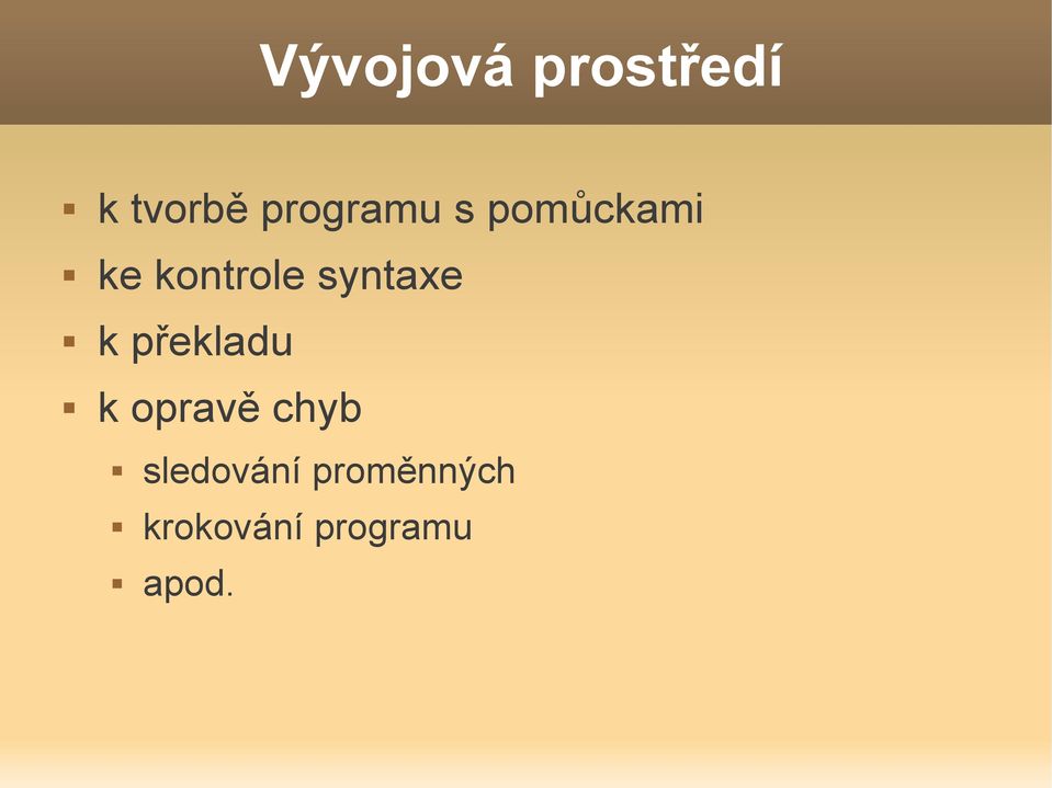 syntaxe k překladu k opravě chyb