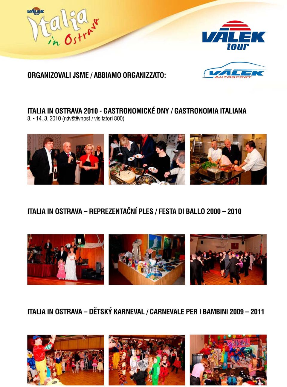 2010 (návštěvnost / visitatori 800) ITALIA IN OSTRAVA REPREZENTAČNÍ