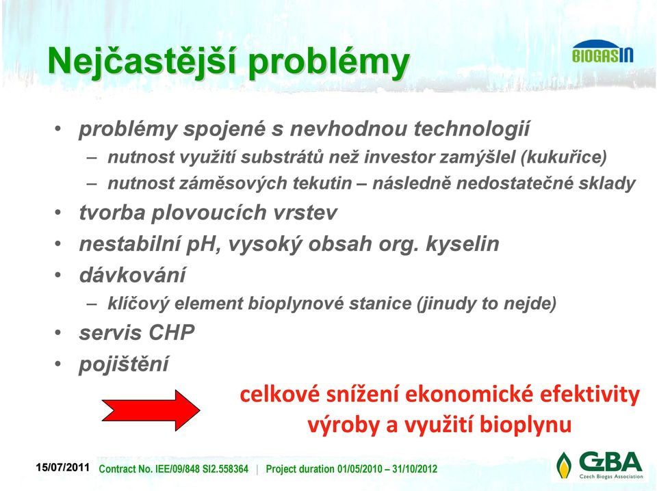 plovoucích vrstev nestabilní ph, vysoký obsah org.