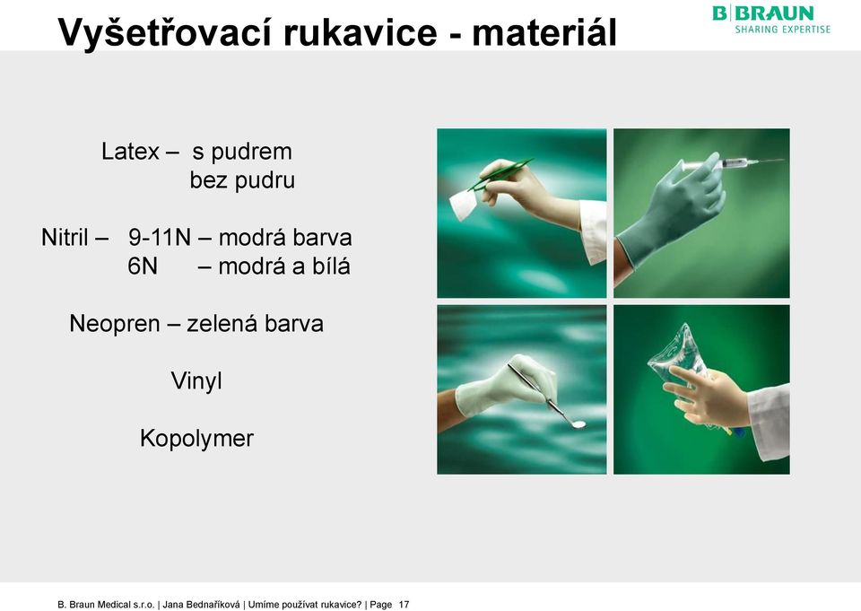 Neopren zelená barva Vinyl Kopolymer B.