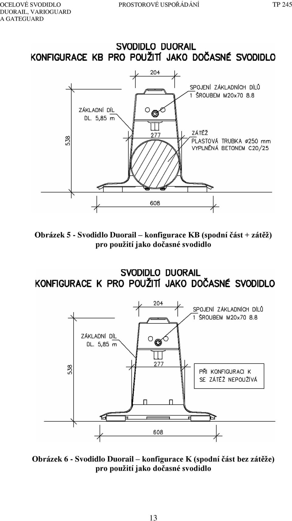 svodidlo Obrázek 6 - Svodidlo Duorail konfigurace