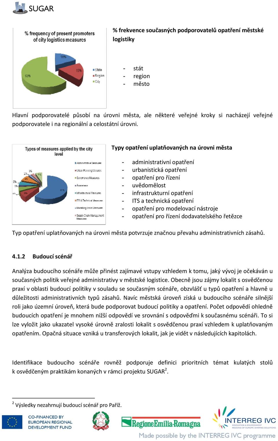 Typy opatření uplatňovaných na úrovni města - administrativní opatření - urbanistická opatření - opatření pro řízení - uvědomělost - infrastrukturní opatření - ITS a technická opatření - opatření pro