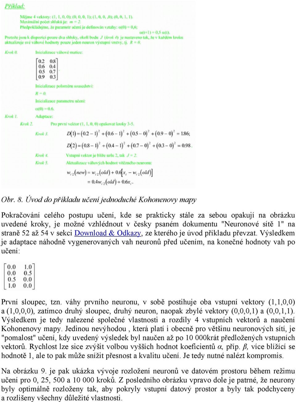 "Neuronové sítě 1" na straně 52 až 54 v sekci Download & Odkazy, ze kterého je úvod příkladu převzat.