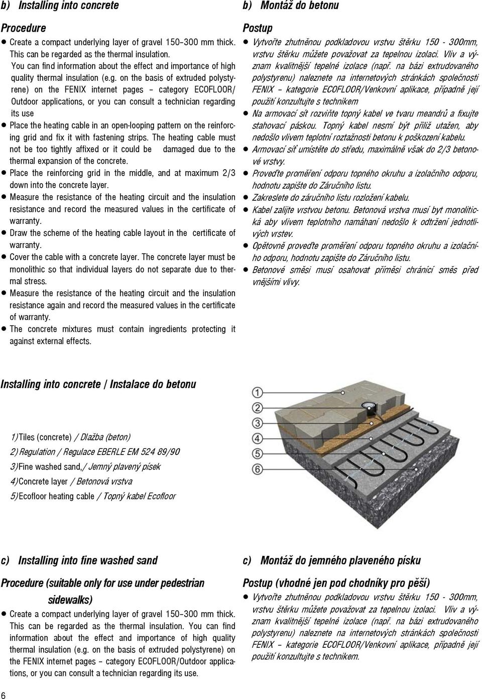 quality thermal insulation (e.g.