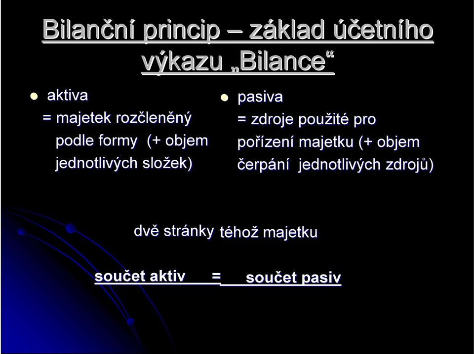 = zdroje použit ité pro pořízen zení majetku (+ objem čerpání