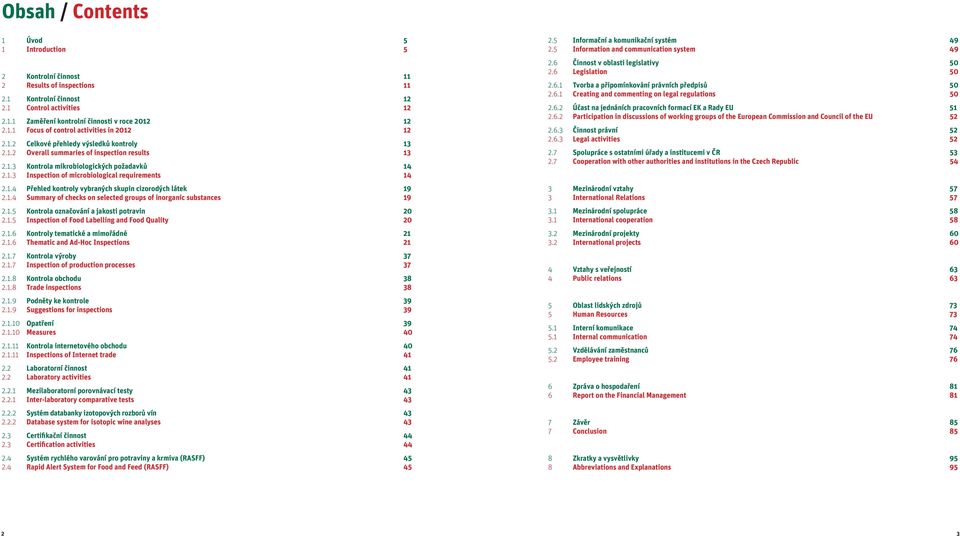 1.4 Summary of checks on selected groups of inorganic substances 19 2.1.5 Kontrola označování a jakosti potravin 20 2.1.5 Inspection of Food Labelling and Food Quality 20 2.1.6 Kontroly tematické a mimořádné 21 2.