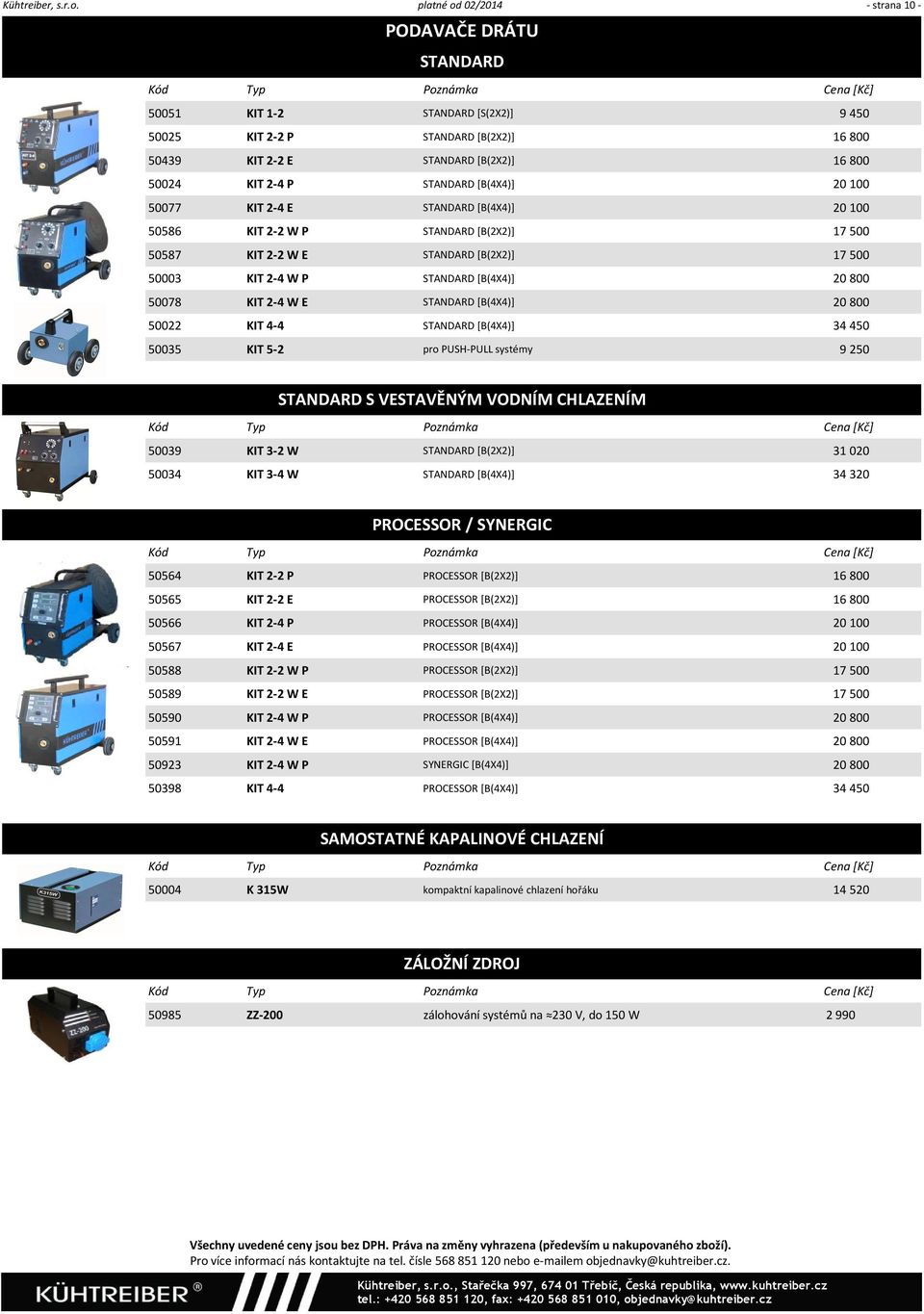 [B(4X4)] 20 100 50077 KIT 2 4 E STANDARD [B(4X4)] 20 100 50586 KIT 2 2 W P STANDARD [B(2X2)] 17 500 50587 KIT 2 2 W E STANDARD [B(2X2)] 17 500 50003 KIT 2 4 W P STANDARD [B(4X4)] 20 800 50078 KIT 2 4