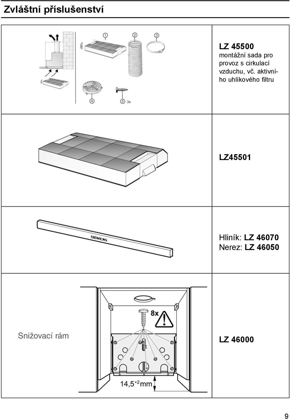 aktivního uhlíkového filtru LZ45501