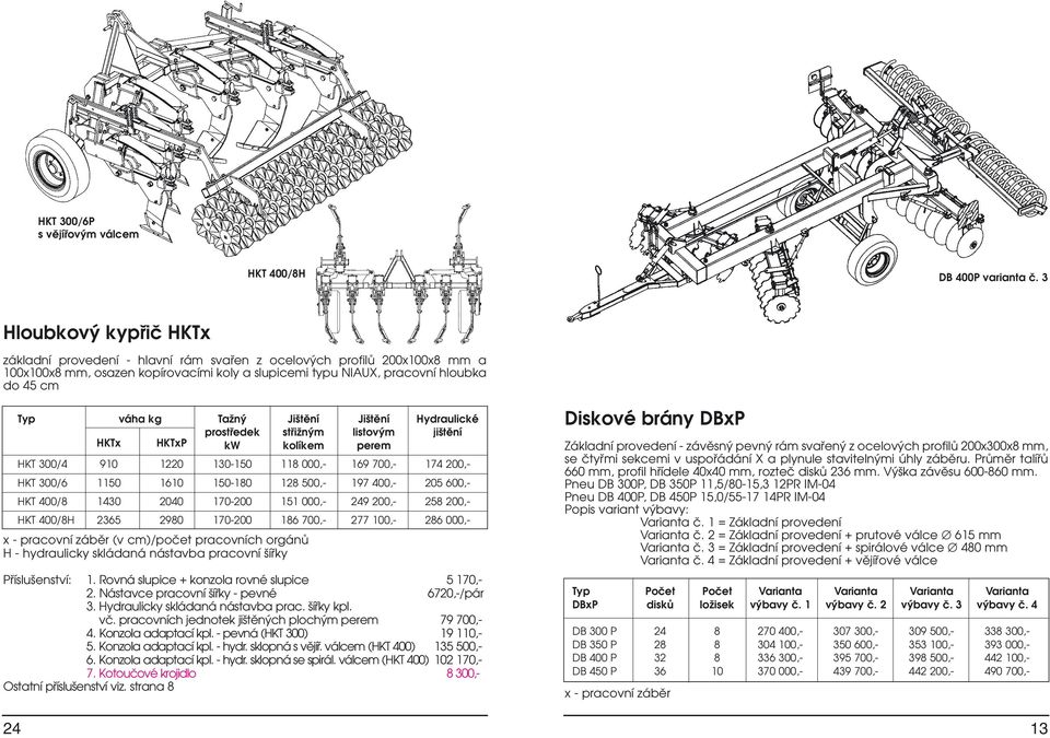 Tažný Jištění Jištění Hydraulické prostředek střižným listovým jištění HKTx HKTxP kw kolíkem perem HKT 300/4 910 1220 130-150 118 000,- 169 700,- 174 200,- HKT 300/6 1150 1610 150-180 128 500,- 197