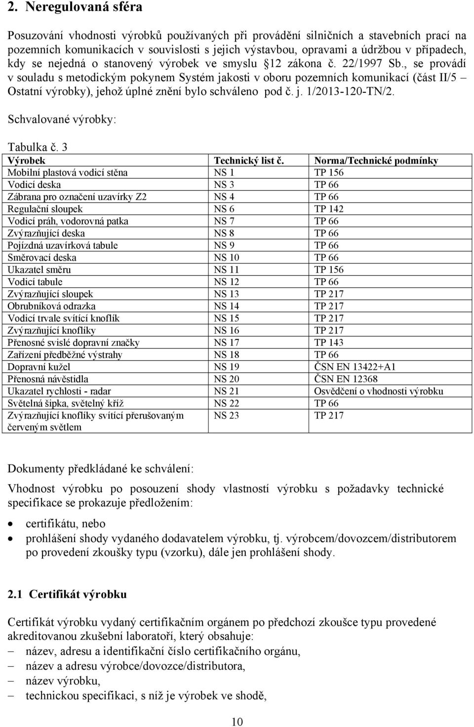 , se provádí v souladu s metodickým pokynem Systém jakosti v oboru pozemních komunikací (část II/5 Ostatní výrobky), jehož úplné znění bylo schváleno pod č. j. 1/2013120TN/2.