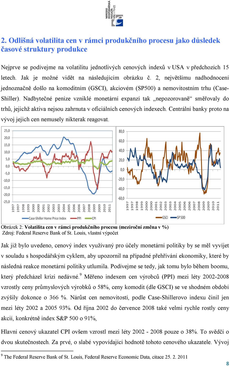 Nadbytečné peníze vzniklé monetární expanzí tak nepozorovaně směřovaly do trhů, jejichž aktiva nejsou zahrnuta v oficiálních cenových indexech.