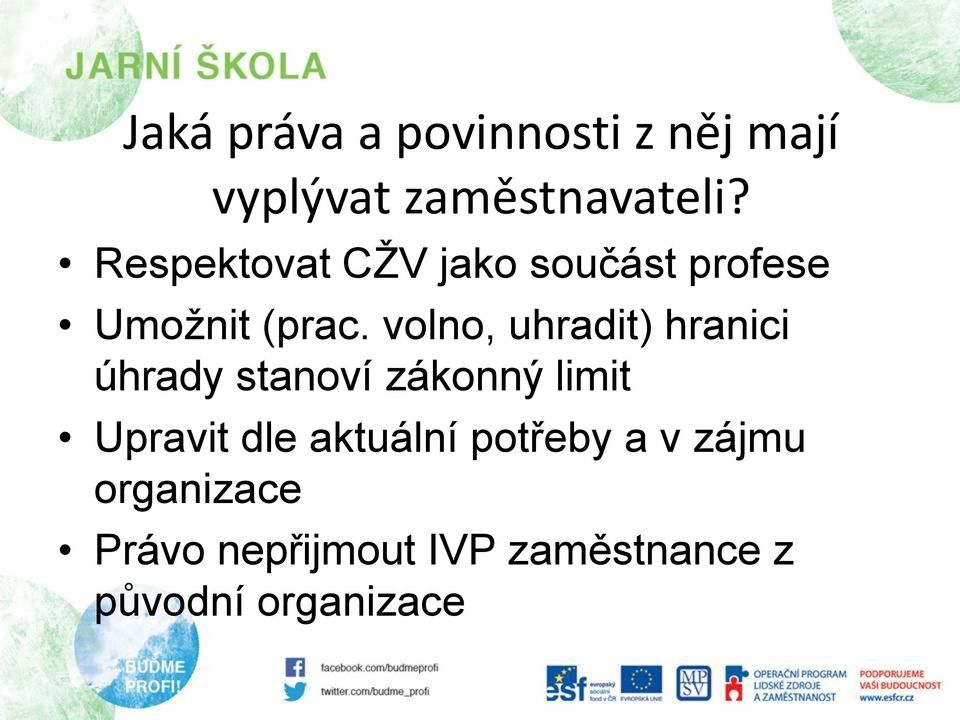 volno, uhradit) hranici úhrady stanoví zákonný limit Upravit dle