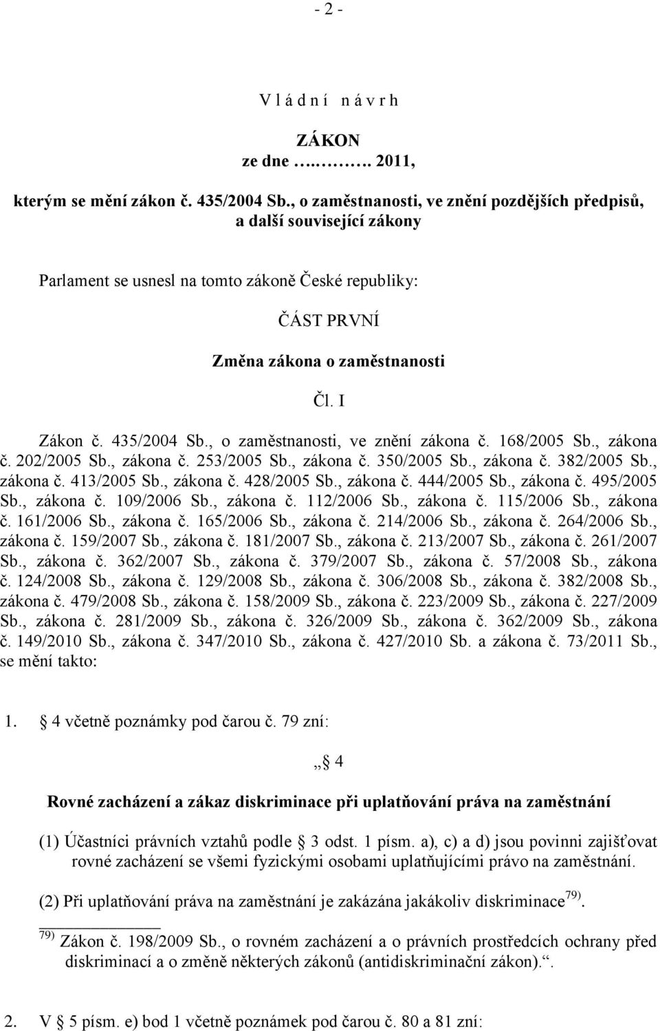 , o zaměstnanosti, ve znění zákona č. 168/2005 Sb., zákona č. 202/2005 Sb., zákona č. 253/2005 Sb., zákona č. 350/2005 Sb., zákona č. 382/2005 Sb., zákona č. 413/2005 Sb., zákona č. 428/2005 Sb.