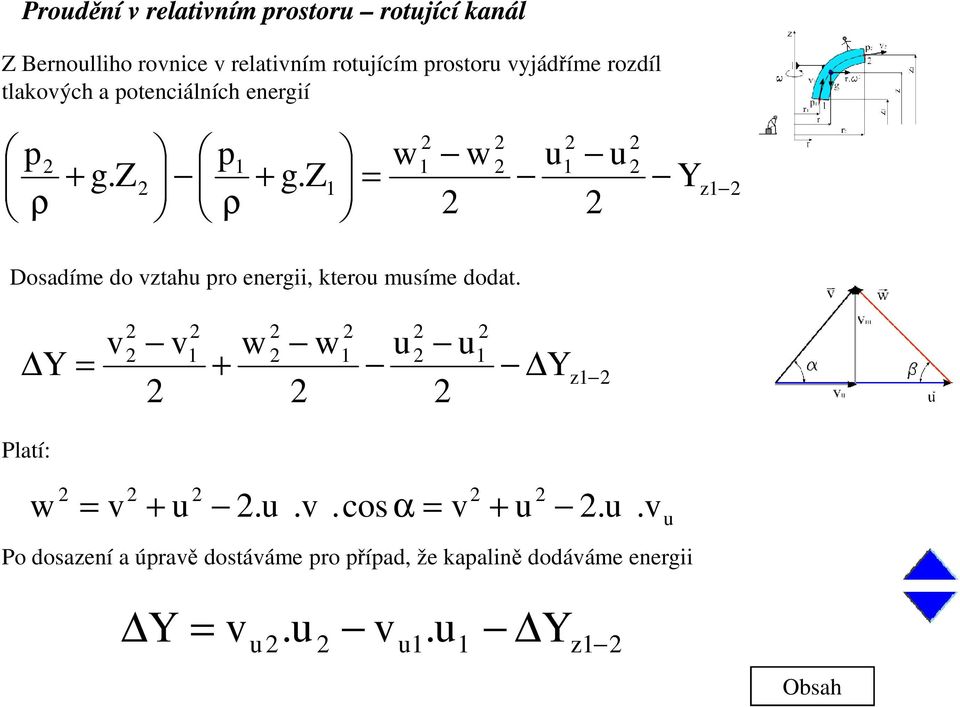 energí z Y w w g.z g.z Dosaíme o ztah ro energ, ktero msíme oat.