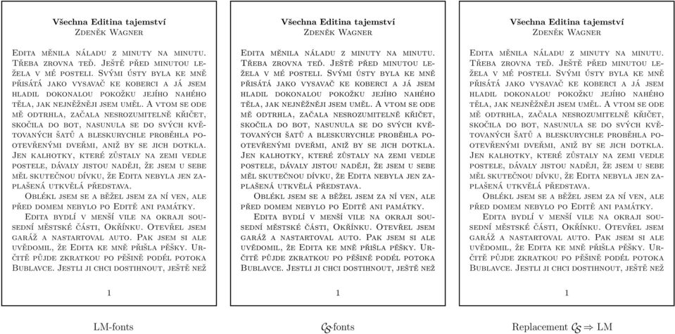 A vtom se ode mě odtrhla, začala nesrozumitelně křičet, skočila do bot, nasunula se do svých květovaných šatů a bleskurychle proběhla pootevřenými dveřmi, aniž by se jich dotkla.