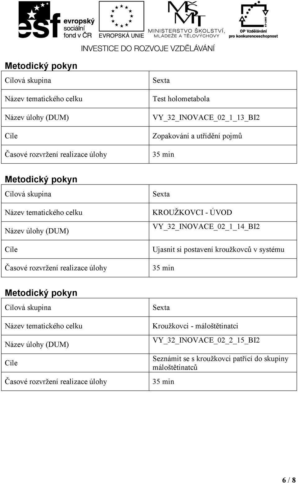 postavení kroužkovců v systému Kroužkovci - máloštětinatci