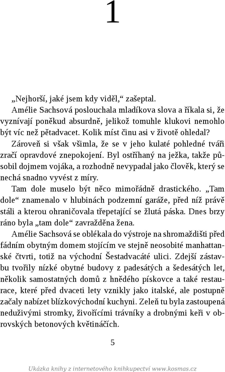 Byl ostříhaný na ježka, takže působil dojmem vojáka, a rozhodně nevypadal jako člověk, který se nechá snadno vyvést z míry. Tam dole muselo být něco mimořádně drastického.