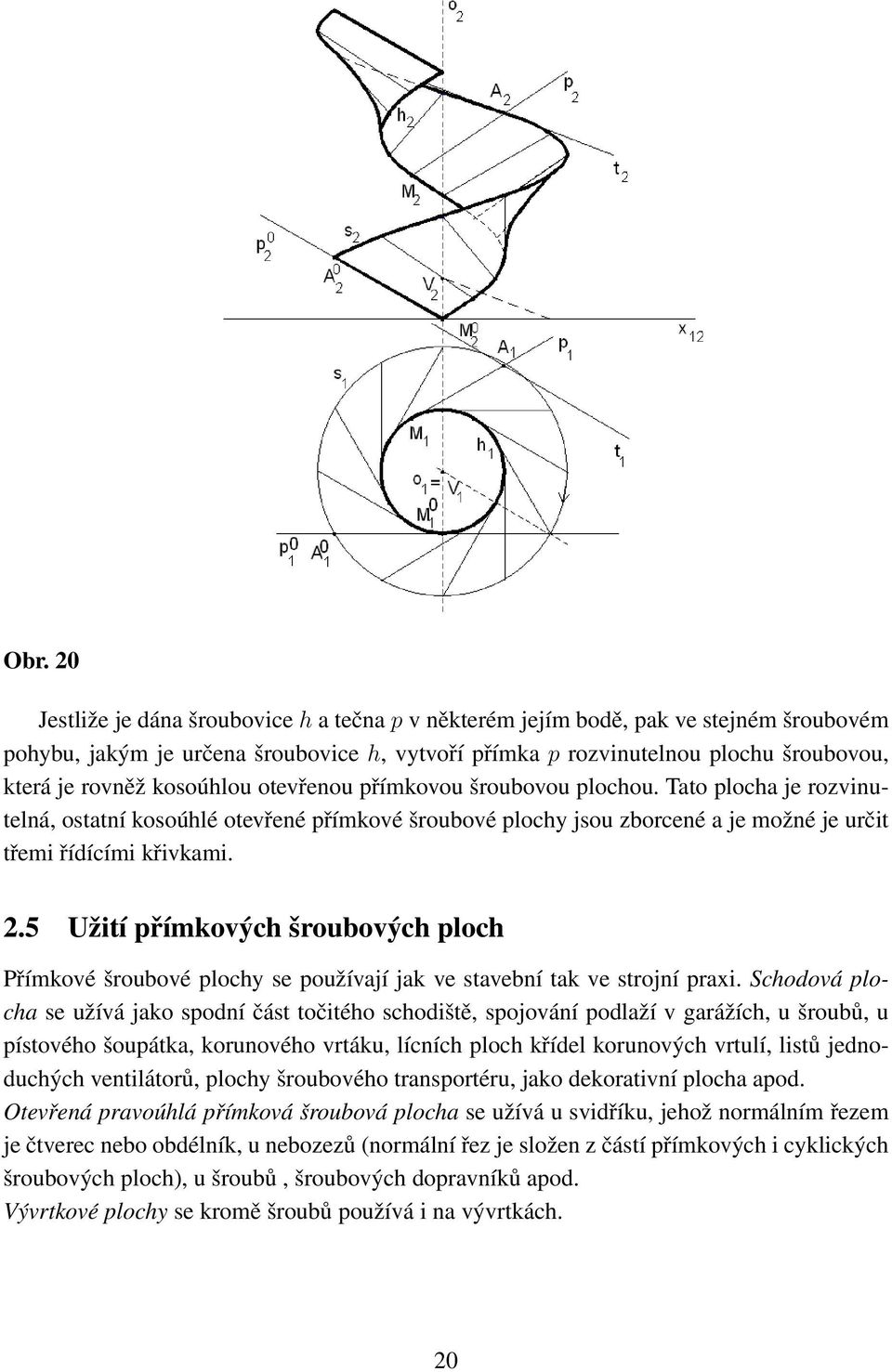 5 Užití přímkových šroubových ploch Přímkové šroubové plochy se používají jak ve stavební tak ve strojní praxi.