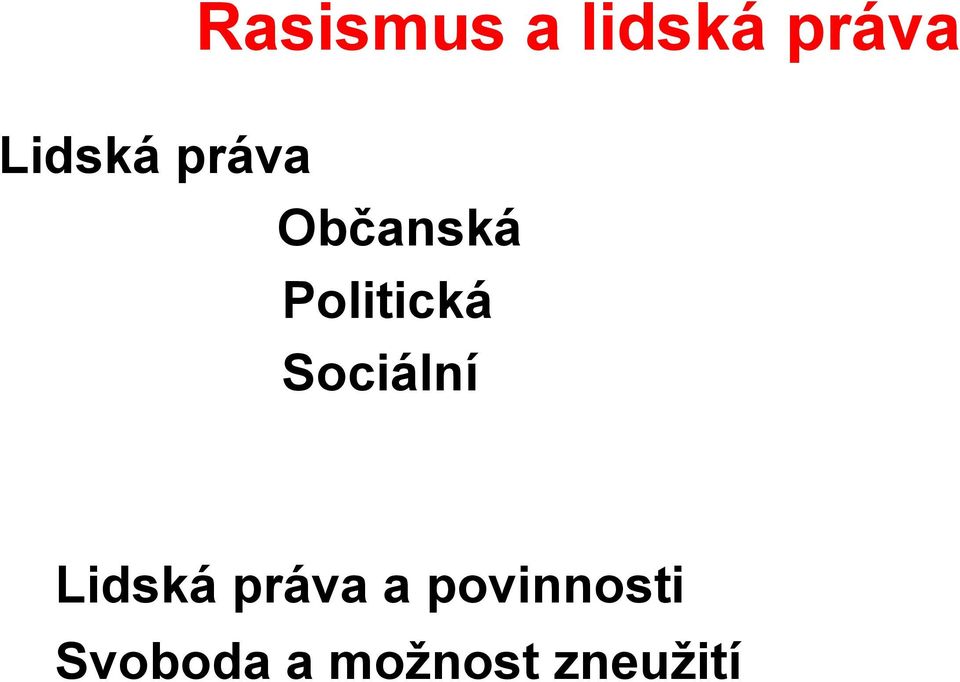 Politická Sociální Lidská