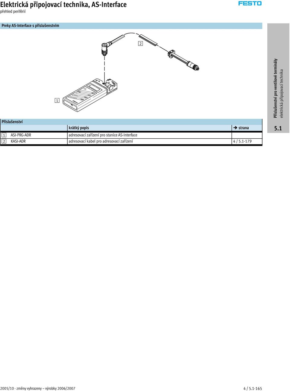 AS-Interface 2 KASI-ADR adresovací kabel pro adresovací