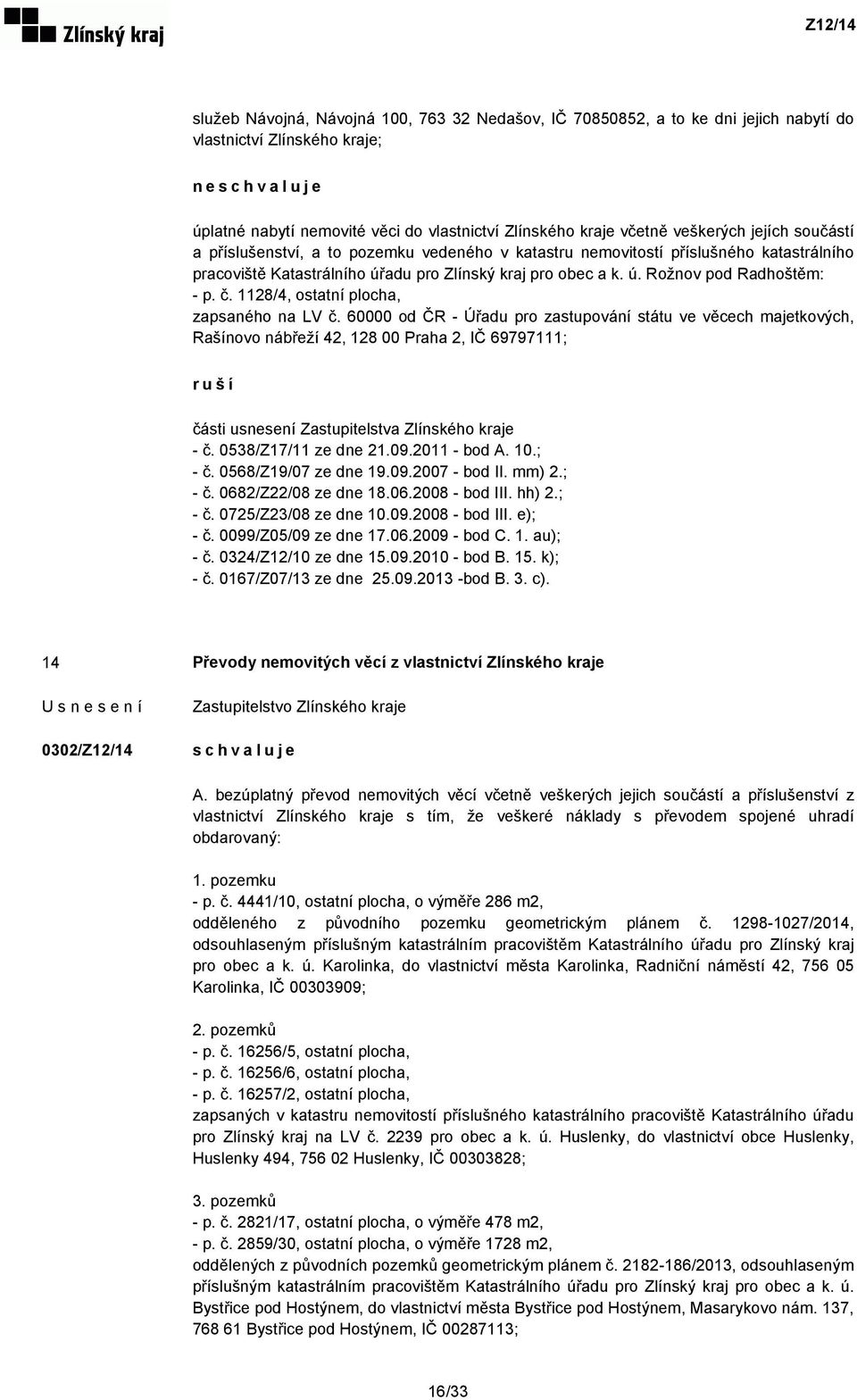 1128/4, ostatní plocha, zapsaného na LV č.