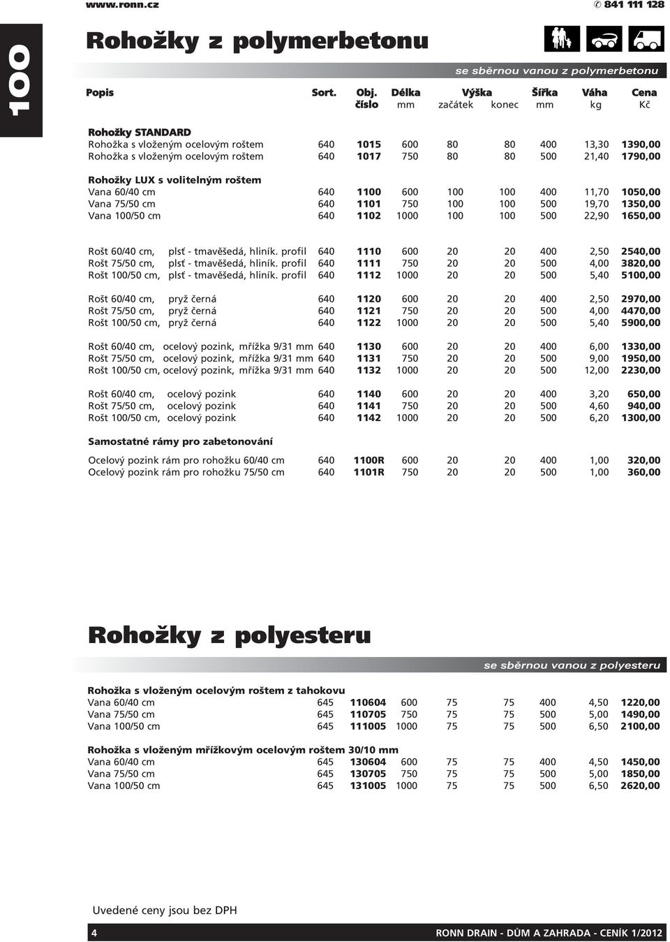 tmavěšedá, hliník. profil 640 1110 600 20 20 400 2,50 2540,00 Rošt 75/50 cm, plsť - tmavěšedá, hliník. profil 640 1111 750 20 20 500 4,00 3820,00 Rošt /50 cm, plsť - tmavěšedá, hliník.