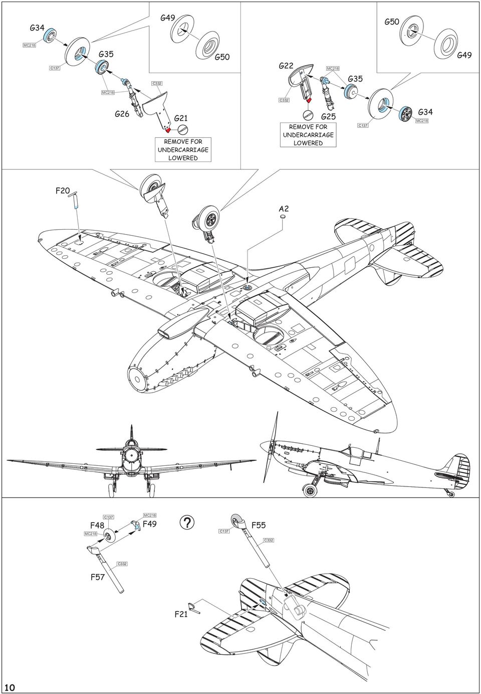 REMOVE FOR UNDERCARRIAGE LOWERED C137