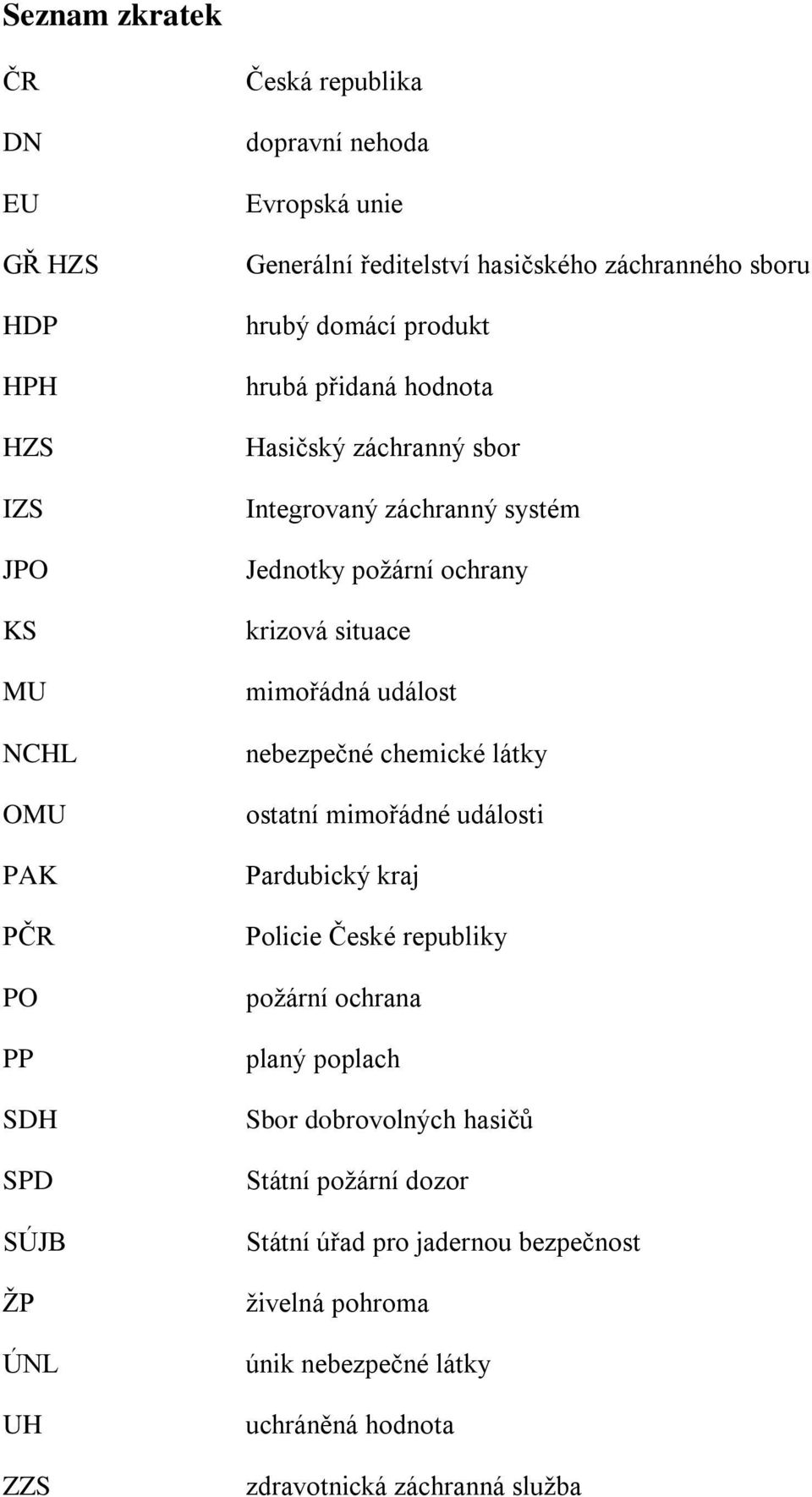 krizová situace mimořádná událost nebezpečné chemické látky ostatní mimořádné události Pardubický kraj Policie České republiky požární ochrana planý poplach Sbor