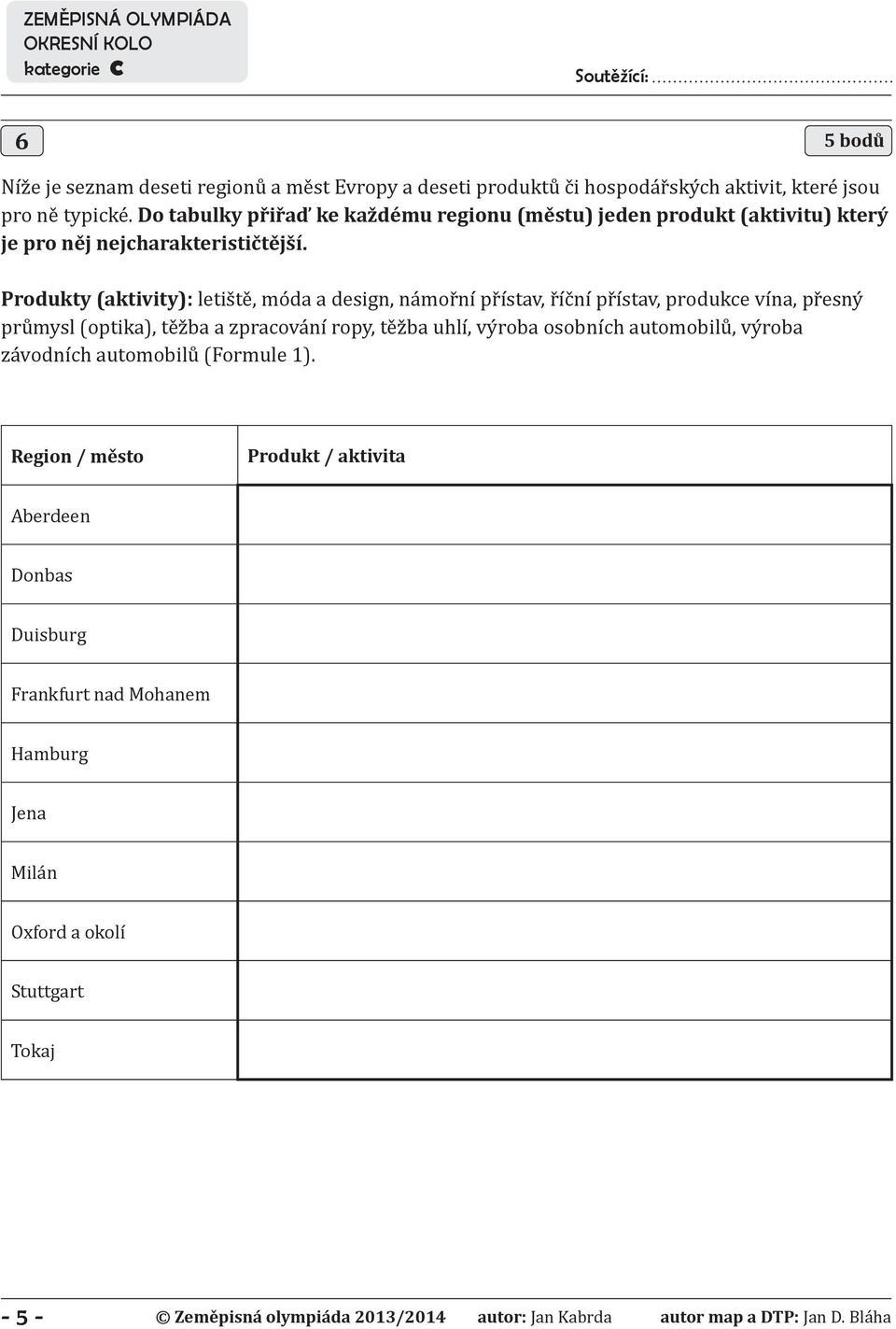 Produkty (aktivity): letiště, móda a design, námořní přístav, říční přístav, produkce vína, přesný průmysl (optika), těžba a zpracování ropy, těžba uhlí, výroba