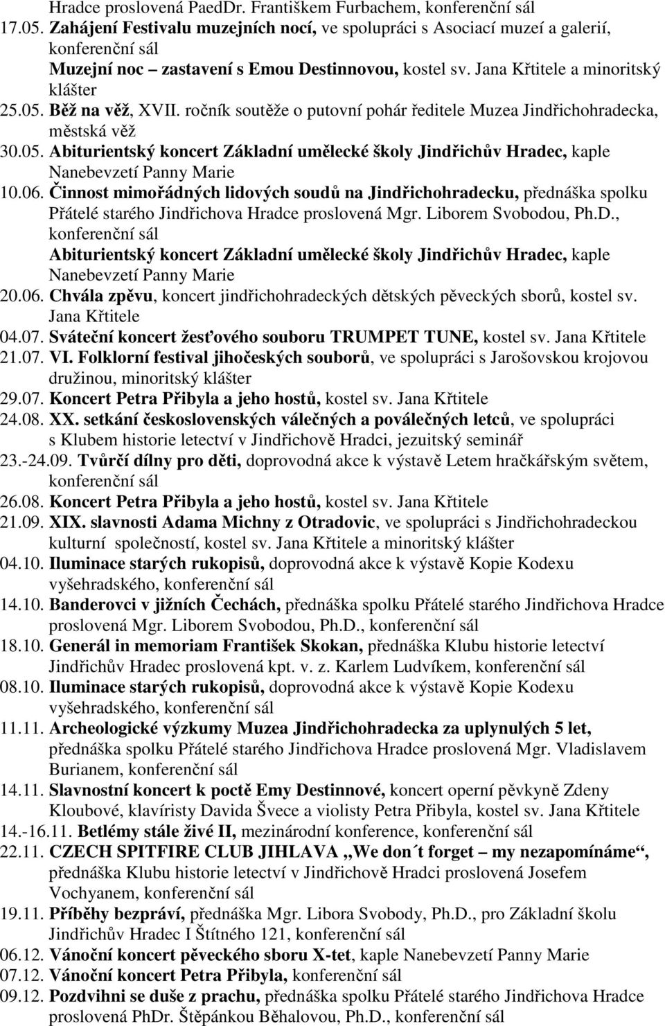 06. Činnost mimořádných lidových soudů na Jindřichohradecku, přednáška spolku Přátelé starého Jindřichova Hradce proslovená Mgr. Liborem Svobodou, Ph.D.