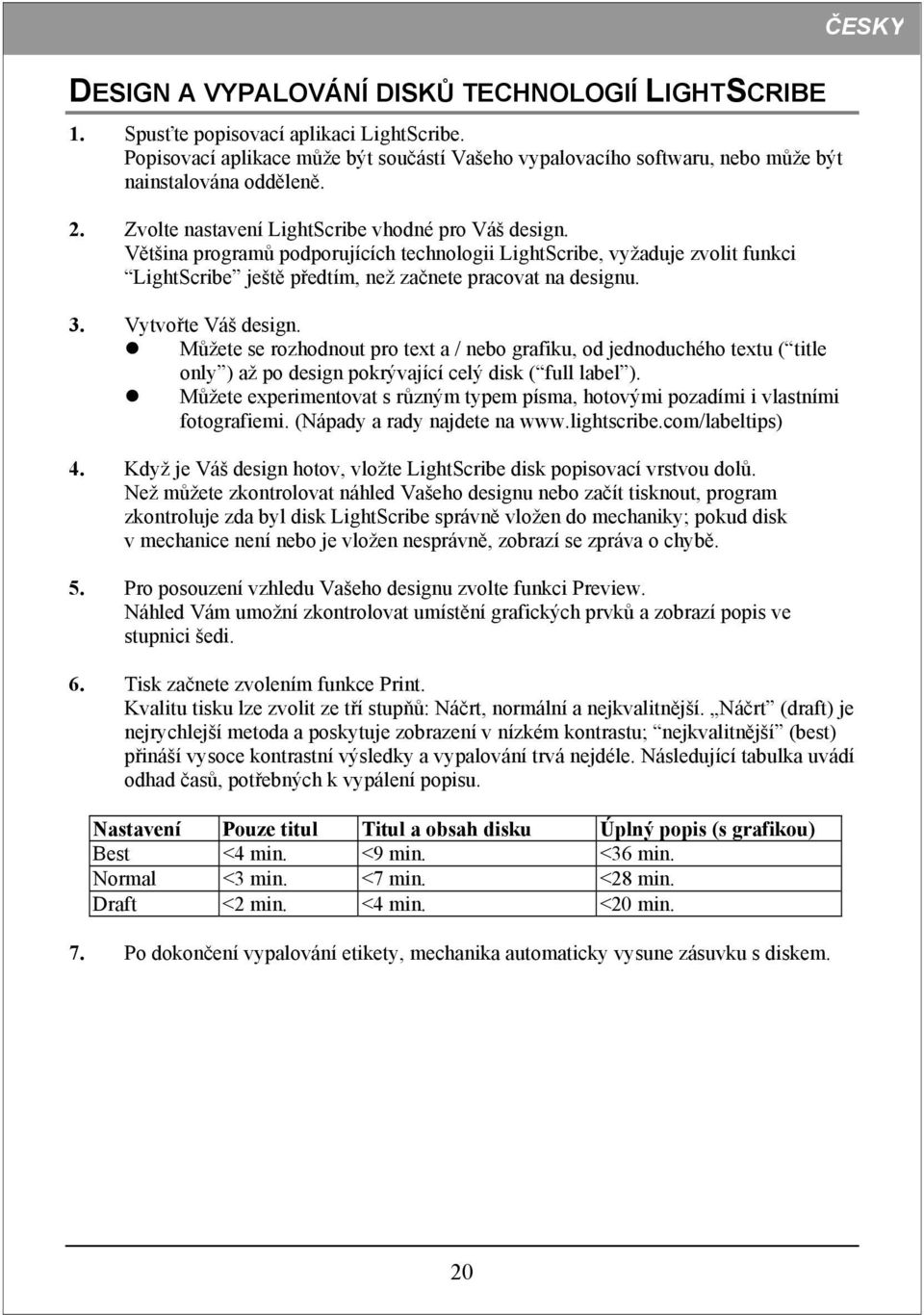 Vytvořte Váš design. Můžete se rozhodnout pro text a / nebo grafiku, od jednoduchého textu ( title only ) až po design pokrývající celý disk ( full label ).