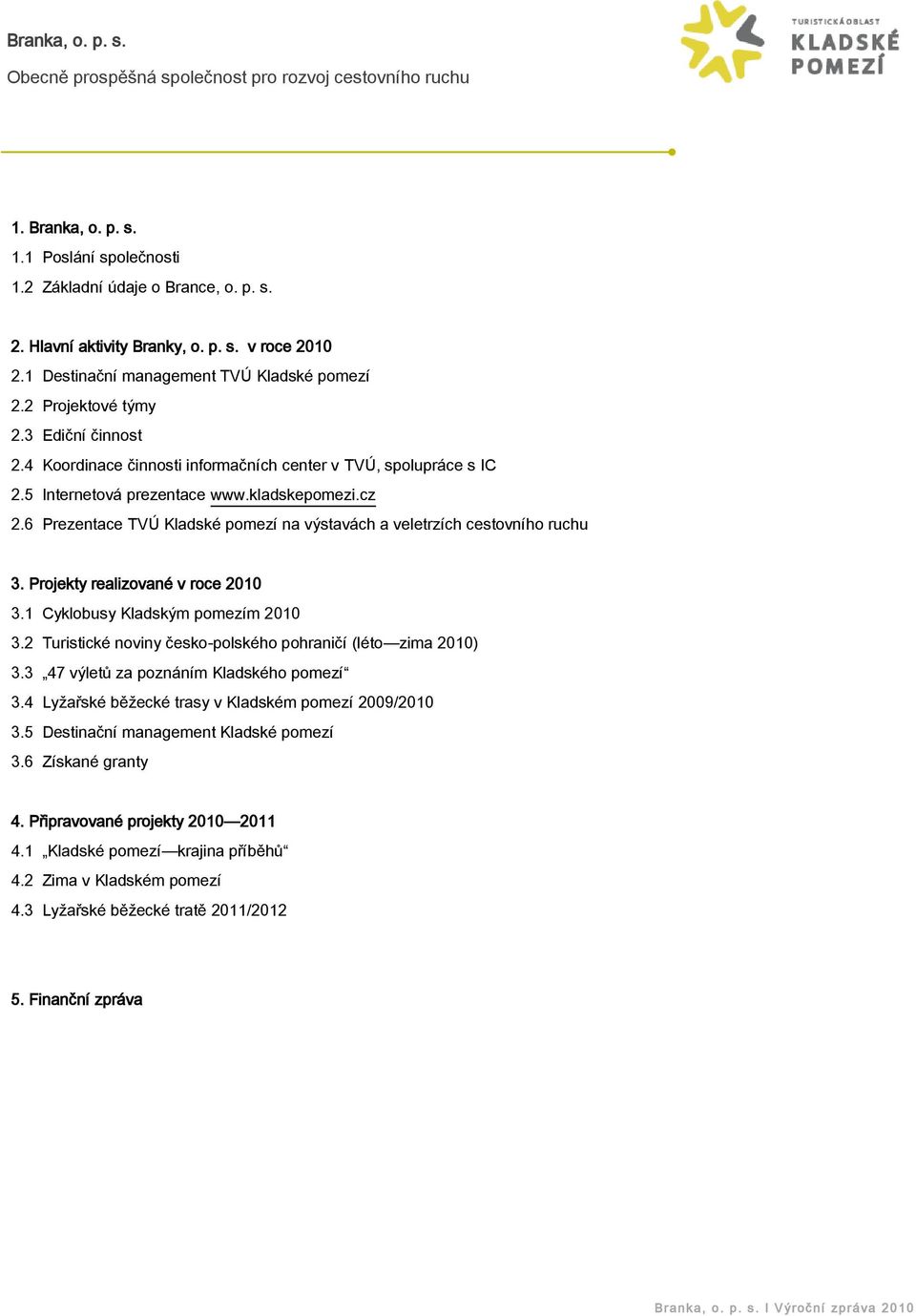 6 Prezentace TVÚ Kladské pomezí na výstavách a veletrzích cestovního ruchu 3. Projekty realizované v roce 2010 3.1 Cyklobusy Kladským pomezím 2010 3.