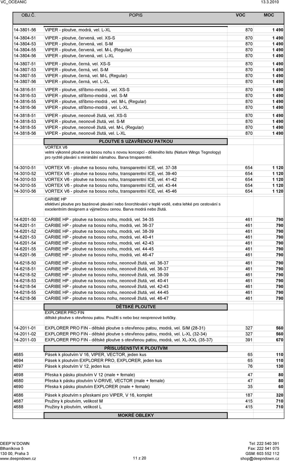 XS-S 870 1 490 14-3807-53 VIPER - ploutve, černá, vel. S-M 870 1 490 14-3807-55 VIPER - ploutve, černá, vel. M-L (Regular) 870 1 490 14-3807-56 VIPER - ploutve, černá, vel.