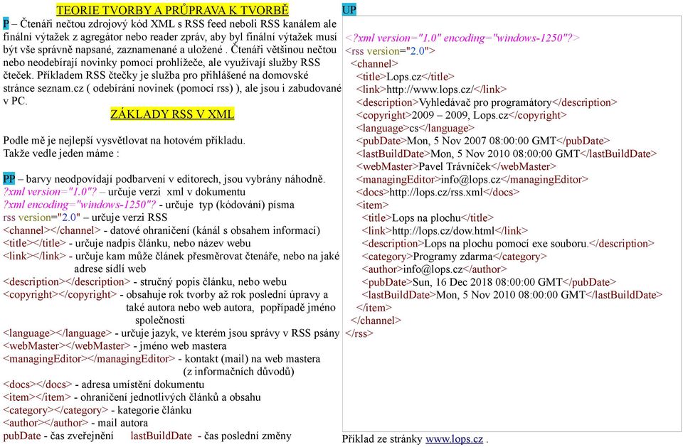 Příkladem RSS čtečky je služba pro přihlášené na domovské stránce seznam.cz ( odebírání novinek (pomocí rss) ), ale jsou i zabudované v PC.