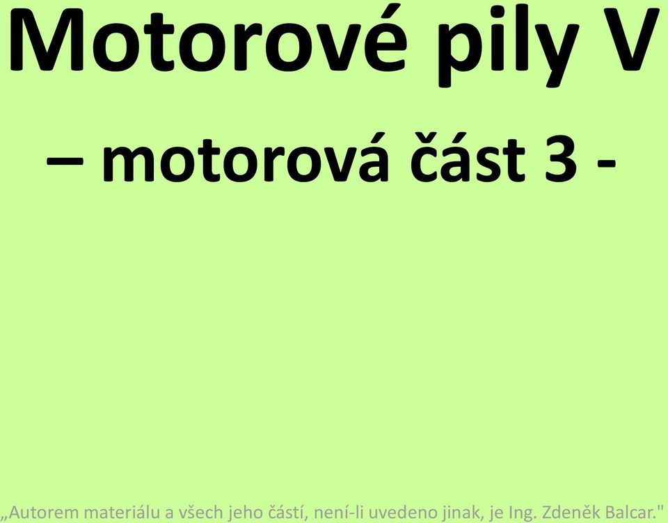 motorová