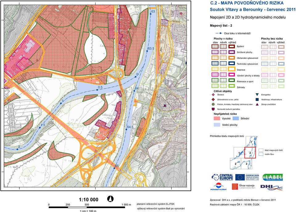 - 6.5.5 64.5 64.5 5 : 5 cm = m 65 m rozliv Q5 Zpracoval DHI a.