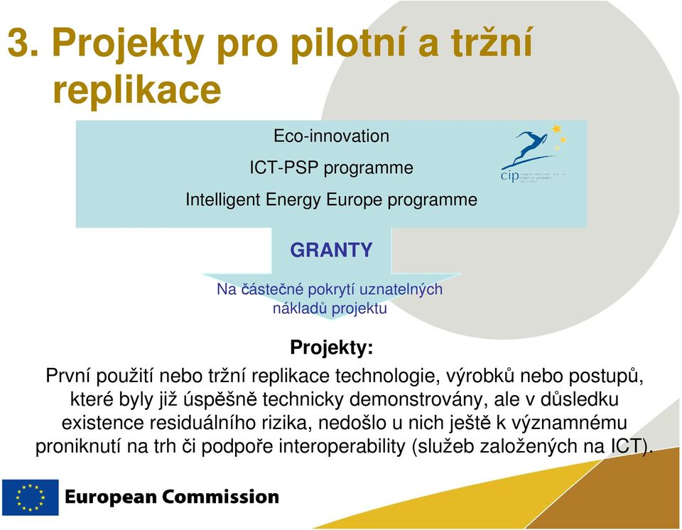 technologie, výrobků nebo postupů, které byly již úspěšně technicky demonstrovány, ale v důsledku existence