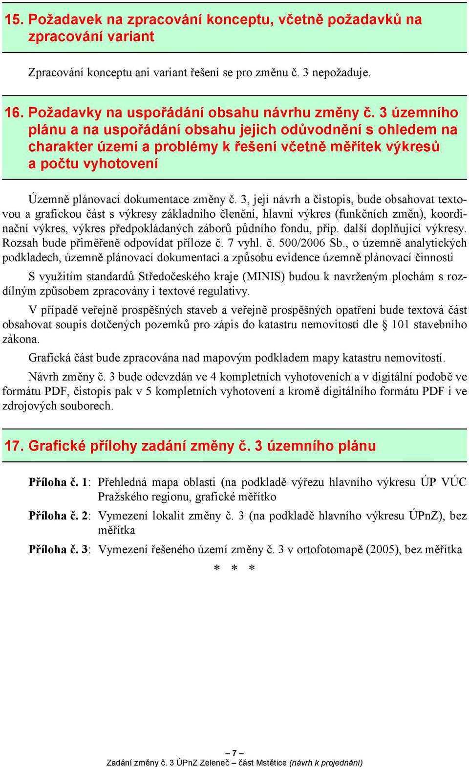 3, její návrh a čistopis, bude obsahovat textovou a grafickou část s výkresy základního členění, hlavní výkres (funkčních změn), koordinační výkres, výkres předpokládaných záborů půdního fondu, příp.