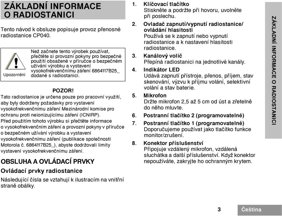 6864117B25_ dodané s radiostanicí. POZOR!