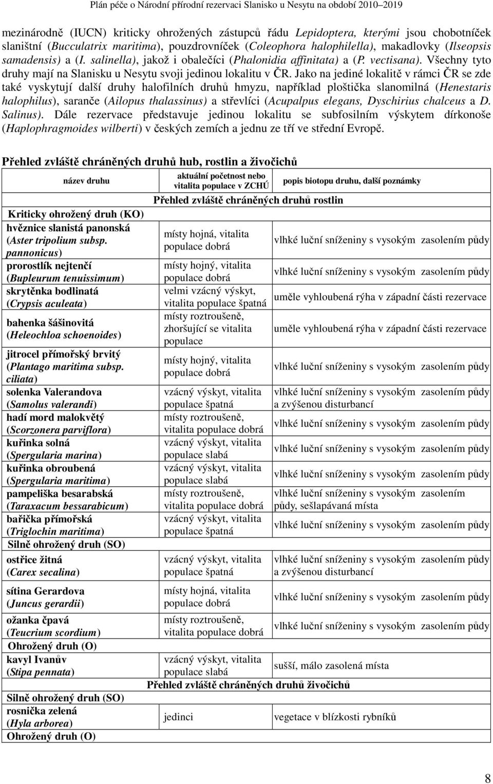 Jako na jediné lokalitě v rámci ČR se zde také vyskytují další druhy halofilních druhů hmyzu, například ploštička slanomilná (Henestaris halophilus), saranče (Ailopus thalassinus) a střevlíci