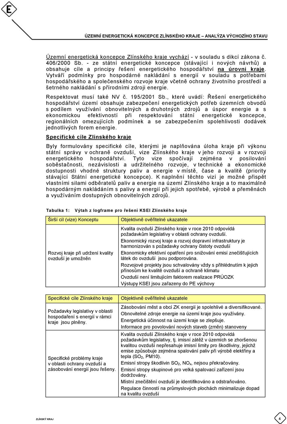 Vytváří podmínky pro hospodárné nakládání s energií v souladu s potřebami hospodářského a společenského rozvoje kraje včetně ochrany životního prostředí a šetrného nakládání s přírodními zdroji