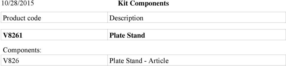 Components: V826