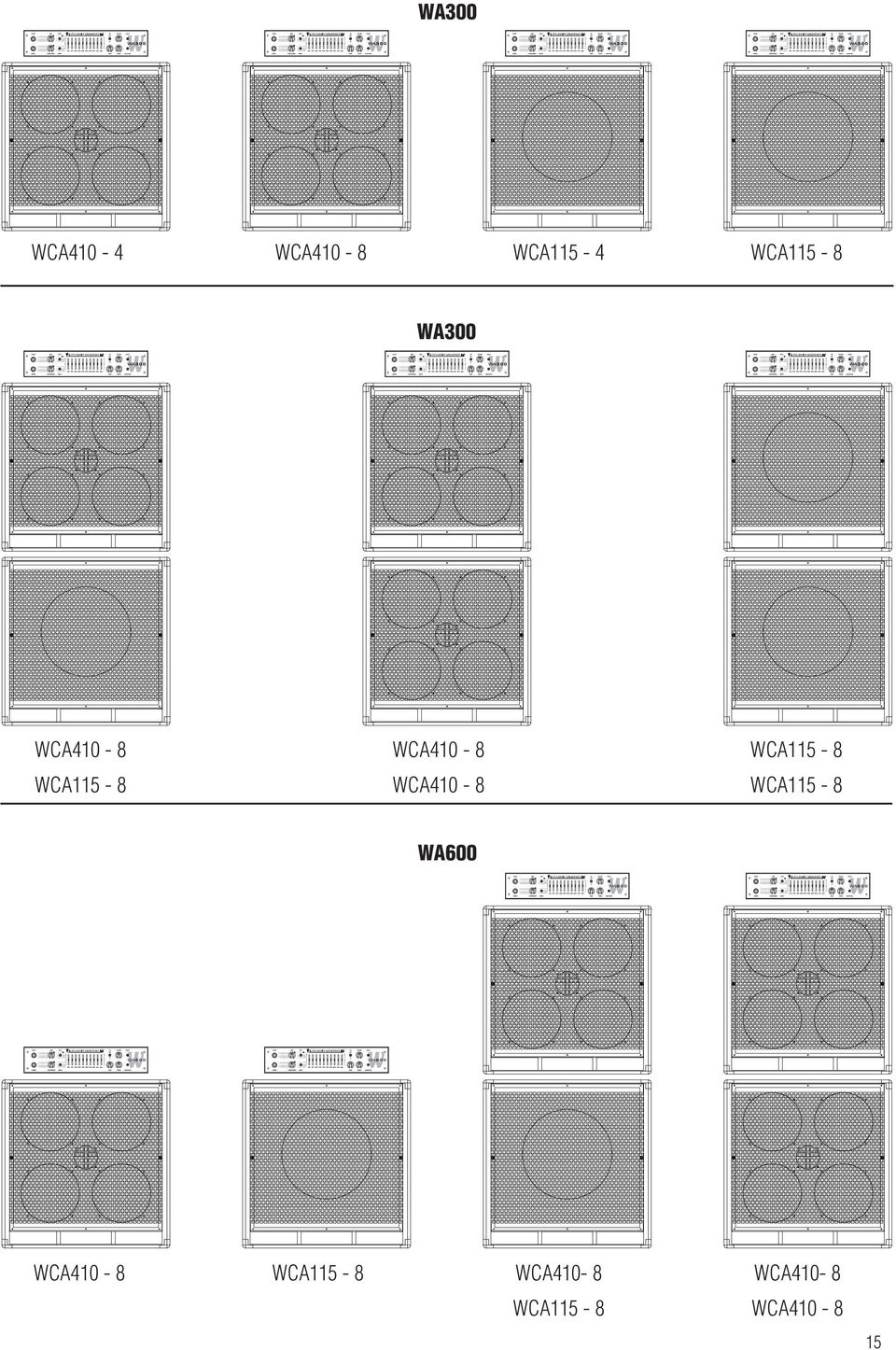 WCA115-8 WCA115-8 WCA410-8 WCA115-8