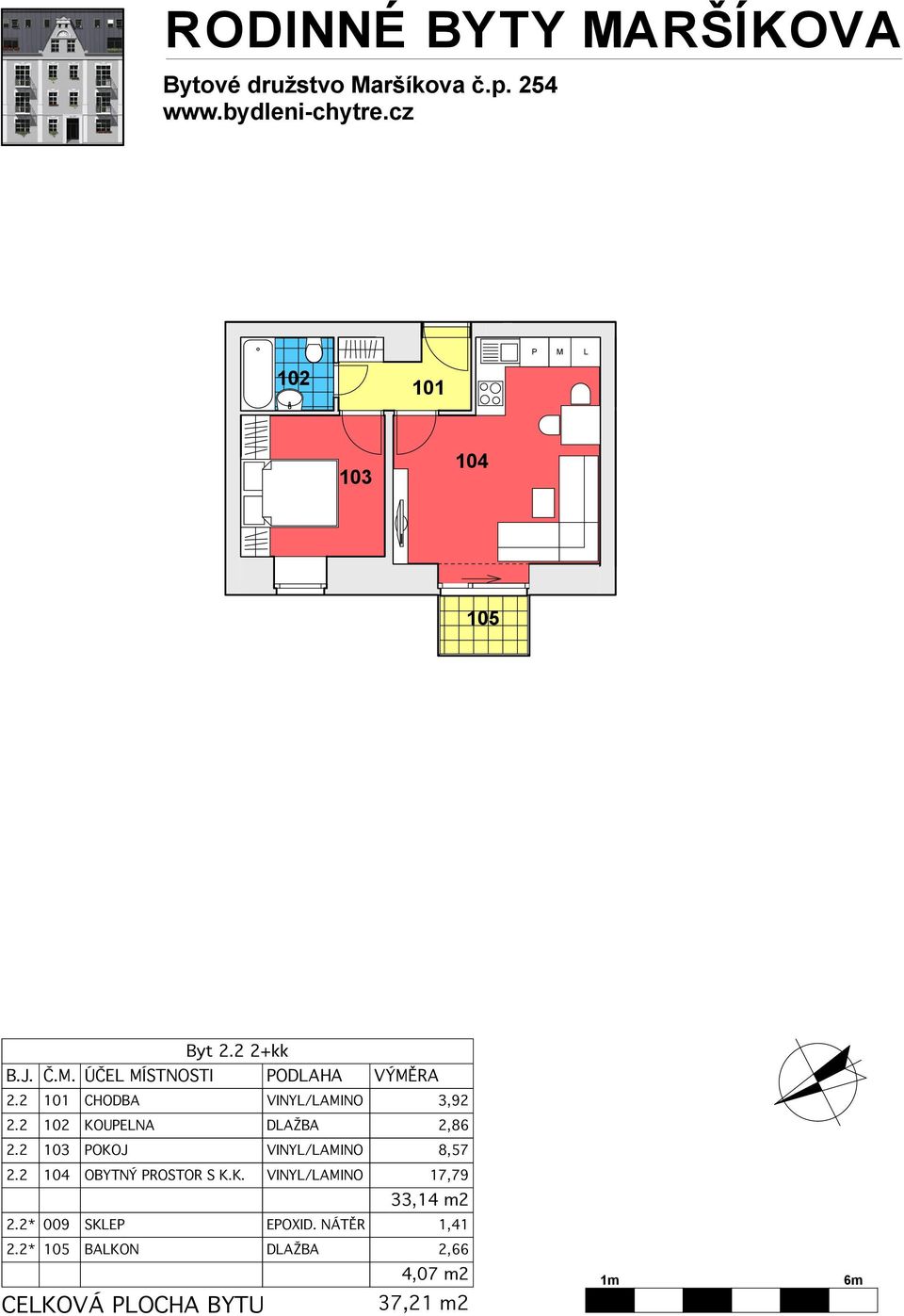 2 OBYTNÝ ROSTOR S K.K. 17,79 33,14 m2 2.